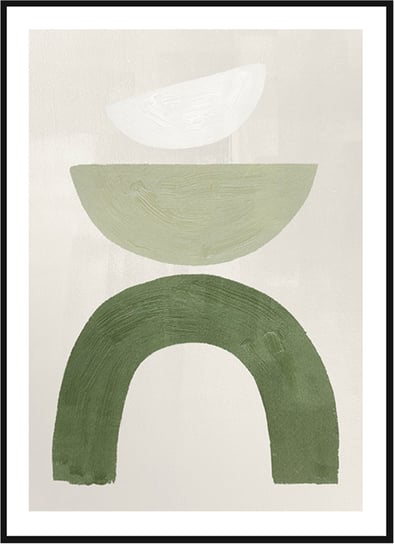 Plakat Obraz - Zielone Kształty No1  - 42x60 cm posterstory.pl