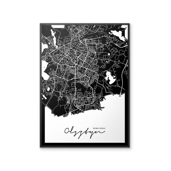 Plakat Olsztyn Mapa, 30x40 cm Peszkowski Graphic