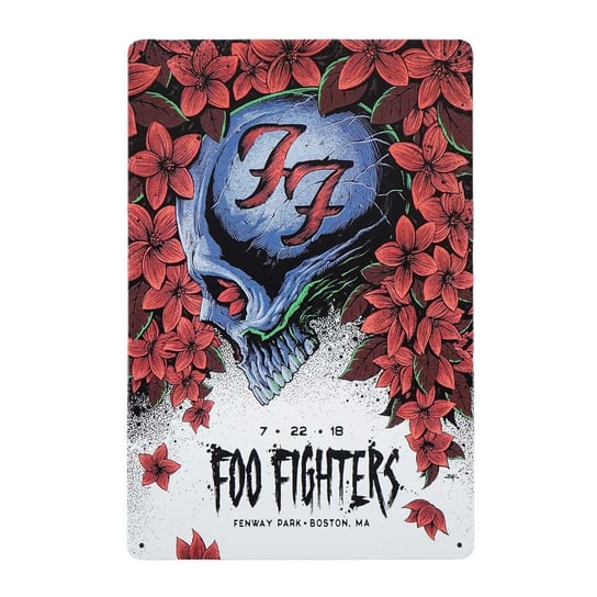 Plakat ozdobny Tabliczka dekoracyjna metalowa FOO FIGHTERS Rustykalne Uchwyt