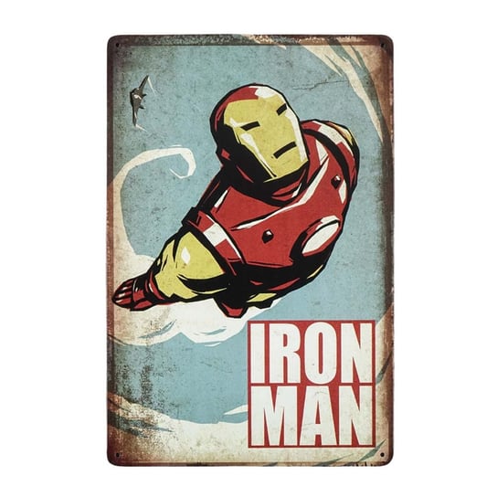 Plakat ozdobny Tabliczka dekoracyjna metalowa IRON MAN 2 Rustykalne Uchwyt