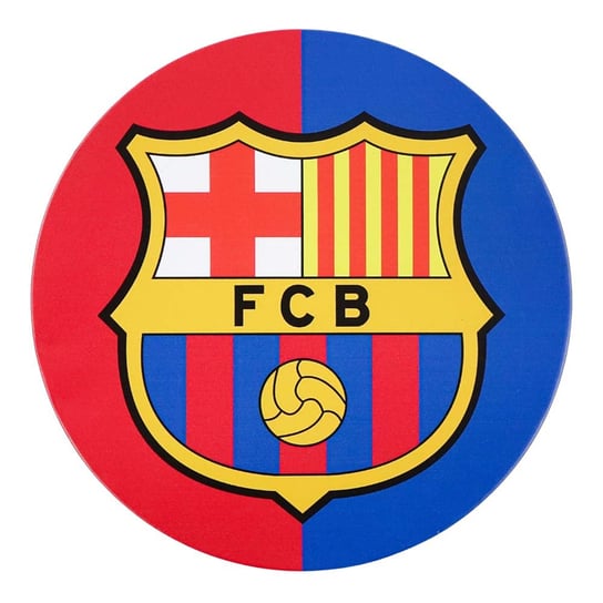 Plakat ozdobny Tabliczka dekoracyjna metalowa okrągła FC BARCELONA retro Rustykalne Uchwyt
