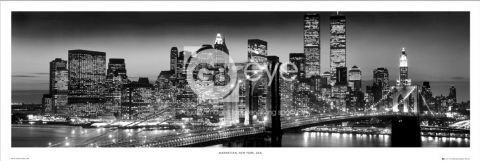 plakat panoramiczny NEW YORK - MANHATTAN BLACK - BERENHOLTZ GB eye