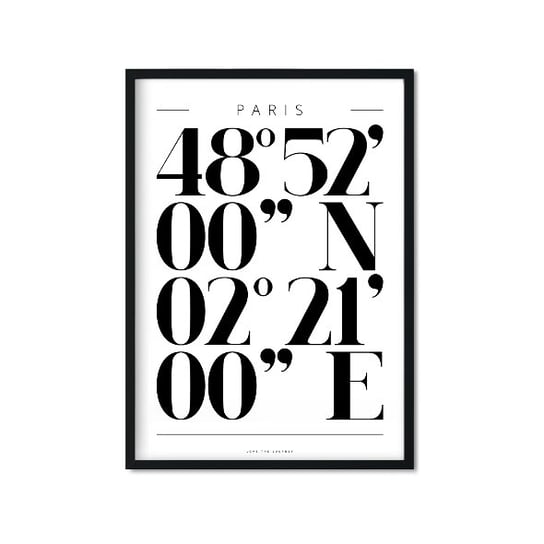 Plakat Paris, biało-czarny, 30x40 cm Love The Journey