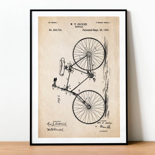 Plakat PATENT – BICYKL, A3 PlakatoweLove