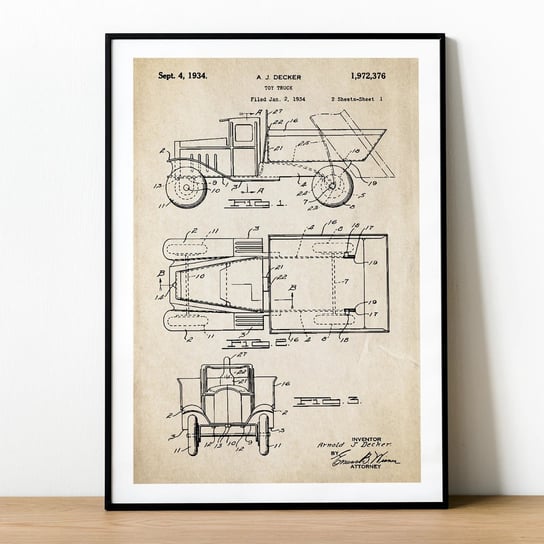 Plakat PATENT – SAMOCHODZIK, A3 PlakatoweLove