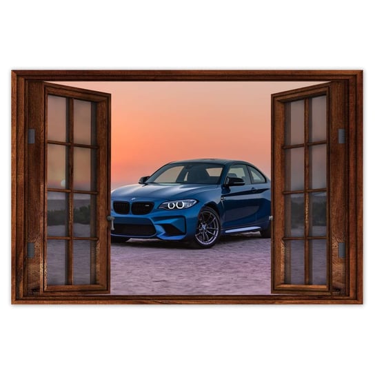 Plakat Pejzaż BMW Zachód słońca, 120x80 cm ZeSmakiem