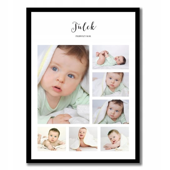Plakat pierwszy rok dziecka z imieniem, zdjęciami, Sowia Aleja Inna marka