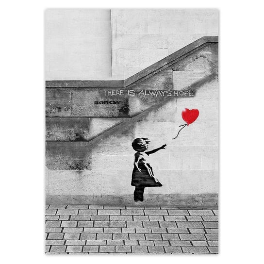 Plakat pionowy Banksy Dziewczynka Hope, 29,7x42  cm ZeSmakiem