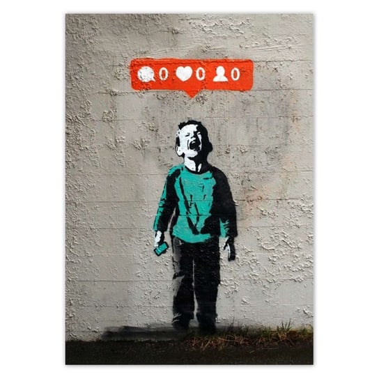 Plakat pionowy Banksy Like, 42x59,4  cm ZeSmakiem