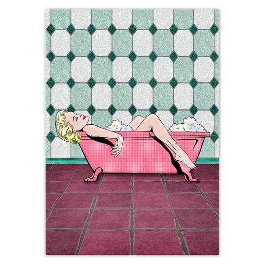 Plakat pionowy Marylin Monroe w wannie, 21x29,7  cm ZeSmakiem