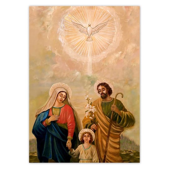 Plakat pionowy Święta Rodzina Józef Maria, 21x29,7  cm ZeSmakiem