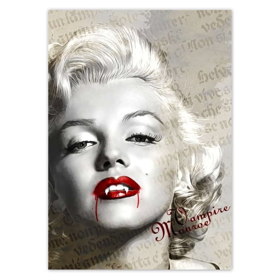 Plakat pionowy Wampire Marilyn Monroe, 29,7x42  cm ZeSmakiem