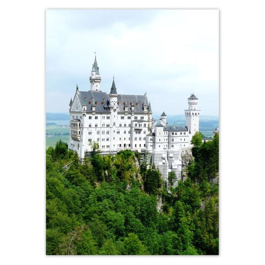 Plakat pionowy Zamek Neuschwanstein, 14,8x21  cm ZeSmakiem