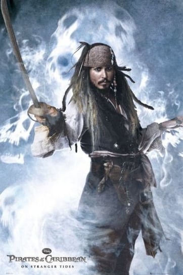 Plakat, Piraci z Karaibów Jack Sparrow z szablą, 61x91,5 cm Inny producent