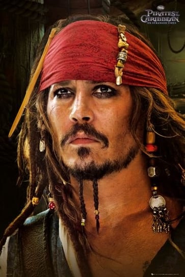 Plakat, Piraci z Karaibów Johnny Depp Red Bandana, 61x91,5 cm Inny producent