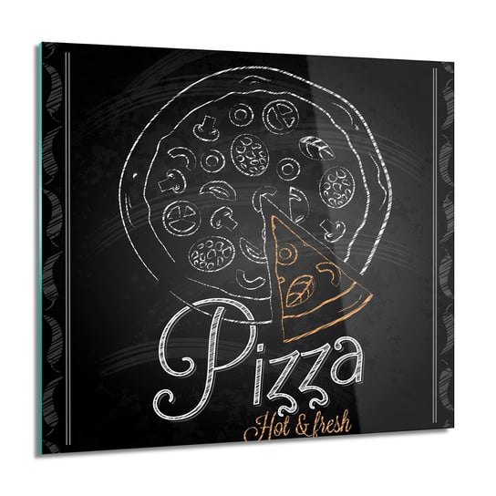 Plakat pizza grafika grafika foto szklane, 60x60 cm ArtPrintCave