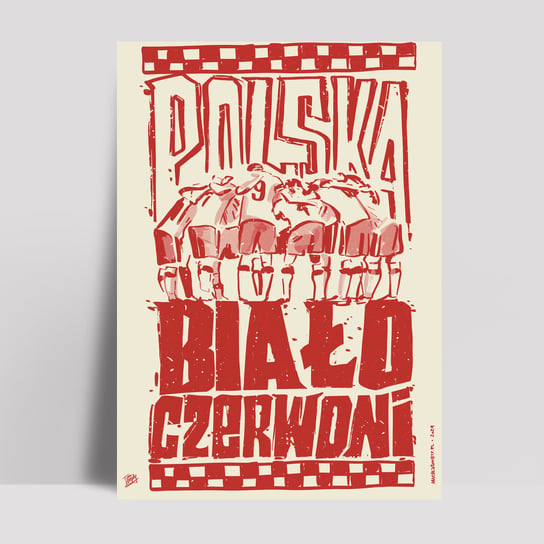 Plakat Polska Biało-Czerwoni 30x42 Maciej Święty Rysuje