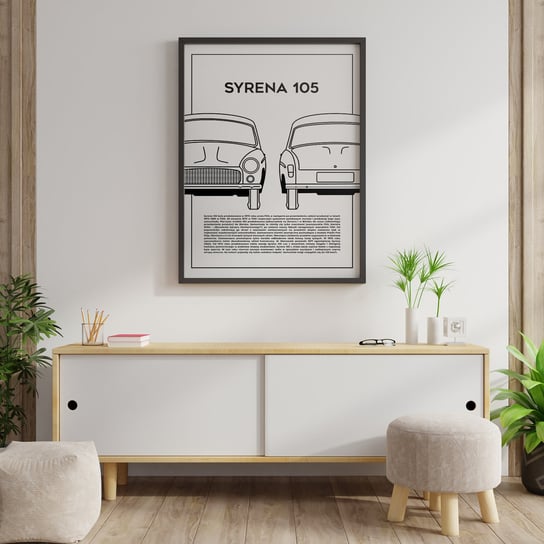 Plakat Polska Motoryzacja - Syrena 105 40x50 cm Peszkowski Graphic