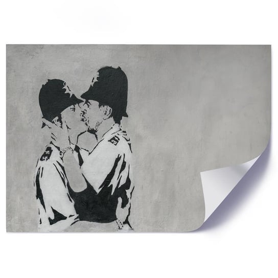 Plakat poster FEEBY, Banksy Kissing Coppers 120x80 Feeby