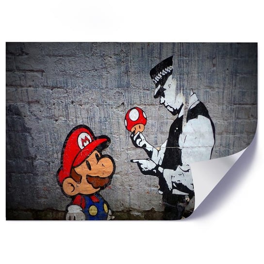 Plakat poster FEEBY, MŁODZIEŻOWY Banksy Super Mario 60x40 Feeby
