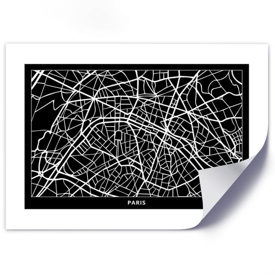 Plakat poster FEEBY, Paryż Plan Miasta 100x70 Feeby
