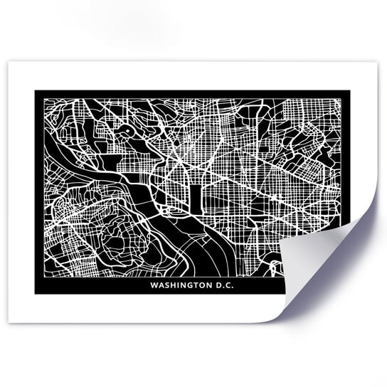 Plakat poster FEEBY, Waszyngton Plan Miasta 100x70 Feeby