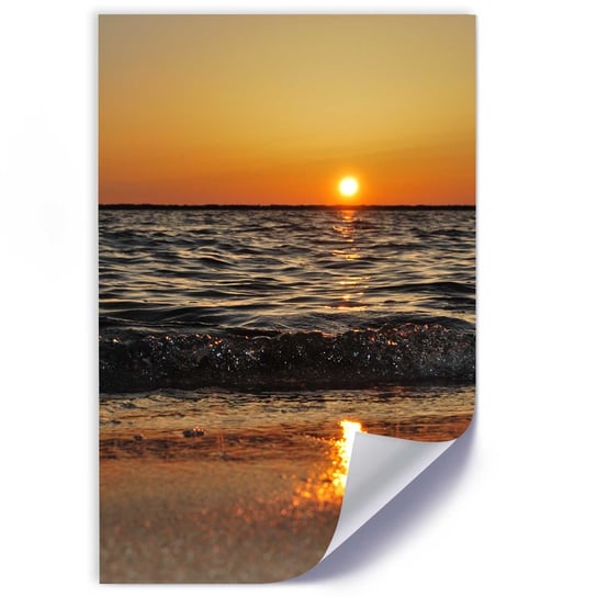 Plakat poster FEEBY, Zachód Słońca Plaża Morze 70x100 Feeby