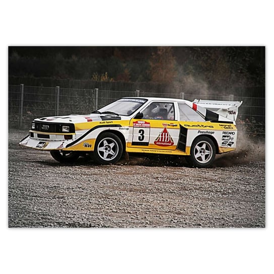 Plakat poziomy Audi Quattro Drift bokiem, 59,4x42  cm ZeSmakiem