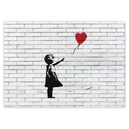 Plakat poziomy Banksy Dziewczynka Balon, 29,7x21  cm ZeSmakiem