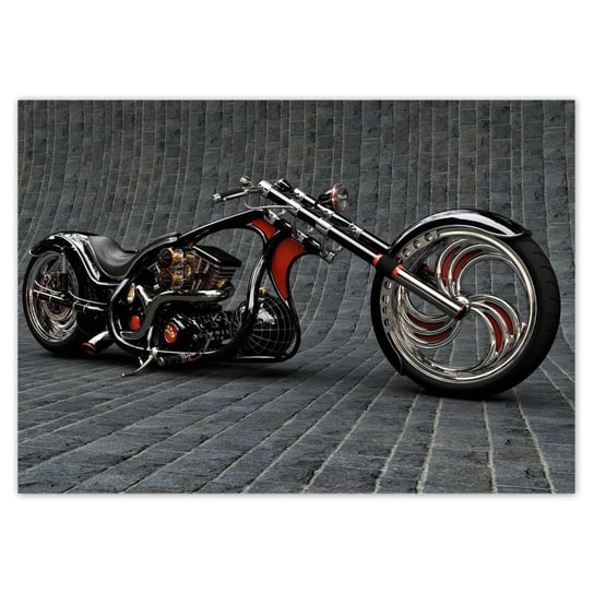 Plakat poziomy Chopper Motocykl Motor, 29,7x21  cm ZeSmakiem