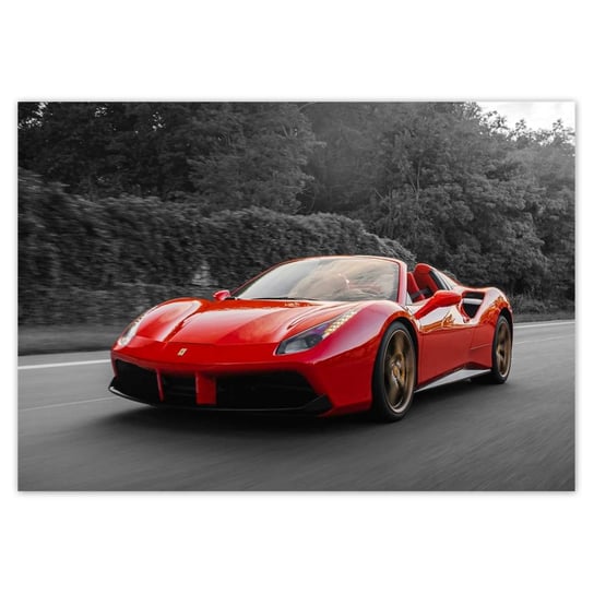 Plakat poziomy Czerwone Ferrari, 84,1x59,4  cm ZeSmakiem