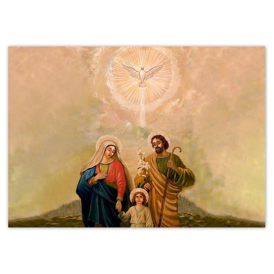 Plakat poziomy Święta Rodzina Józef Maria, 21x14,8  cm ZeSmakiem