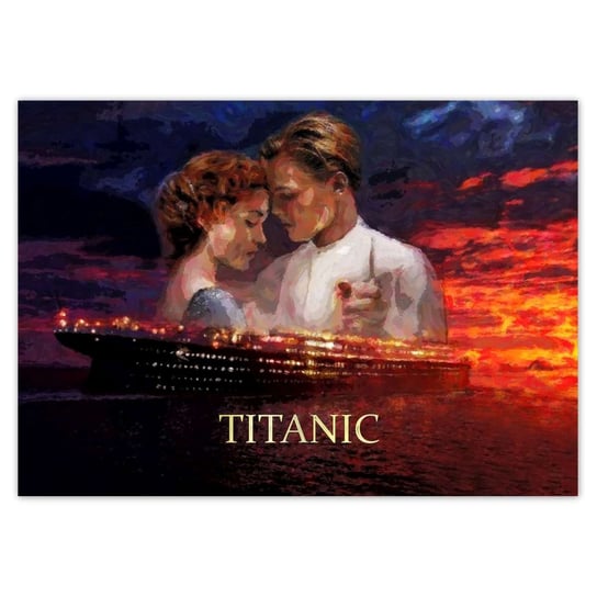 Plakat poziomy Titanic Statek Napis, 118,9x84,1  cm ZeSmakiem