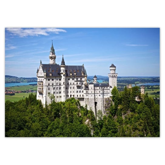 Plakat poziomy Zamek Neuschwanstein, 42x29,7  cm ZeSmakiem