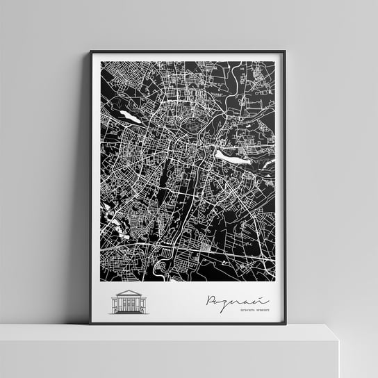 Plakat Poznań Mapa 30x40 cm Peszkowski Graphic
