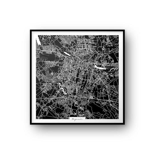 Plakat Poznań Mapa 50x50 cm Peszkowski Graphic