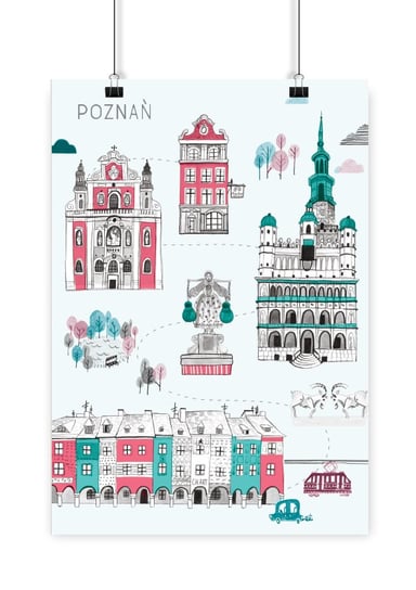 Plakat Poznań Trasa Spacerowa 21x30 Love Poland Design