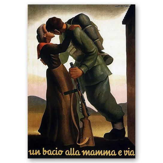 Plakat Propagandy A Kiss To Mom And Leave 50x70 Legendarte