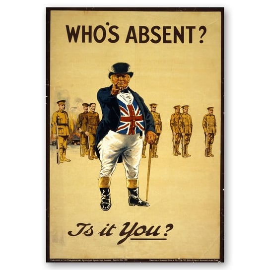 Plakat Propagandy Who'S Absent? Is It You? 50x70 Legendarte