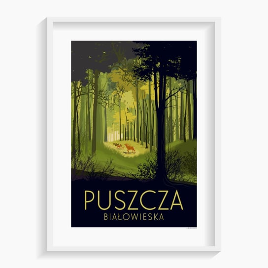 Plakat Puszcza Białowieska A3 29,7x42 cm A. W. WIĘCKIEWICZ