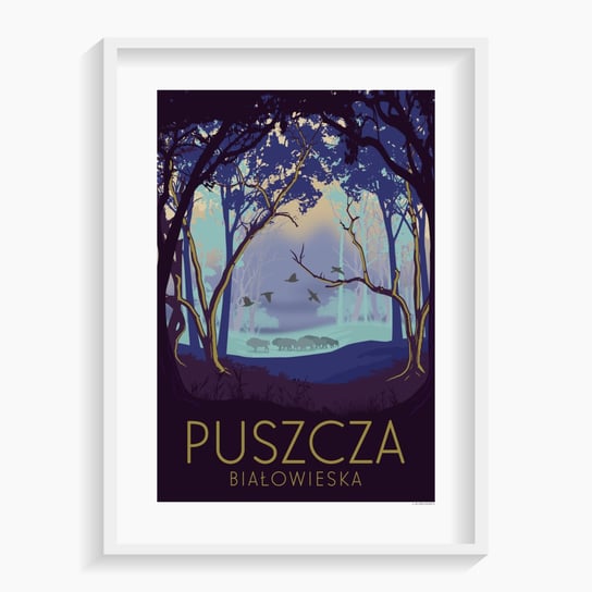 Plakat Puszcza Białowieska B1 70,7x100 cm A. W. WIĘCKIEWICZ