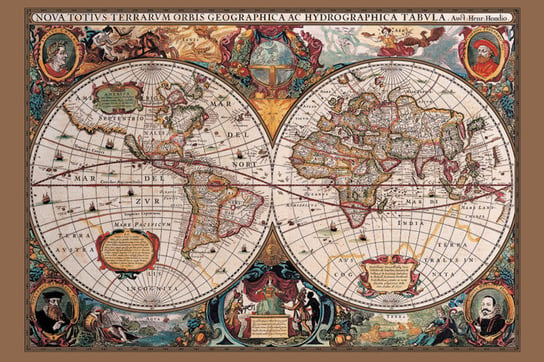 Plakat PYRAMID INTERNATIONAL, 17th Century World Map, 61x91 cm cm Pyramid International