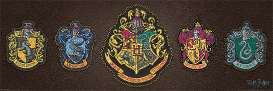 Plakat PYRAMID INTERNATIONAL, Harry Potter (Crests), 30x91 cm Pyramid International