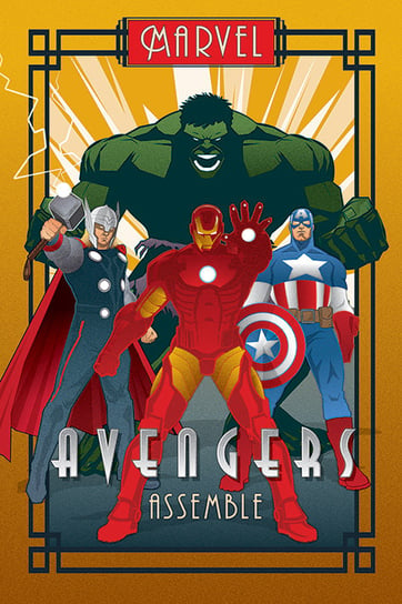 Plakat PYRAMID INTERNATIONAL, Marvel Deco - Avengers, 61x91 cm Pyramid International