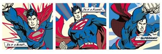Plakat PYRAMID INTERNATIONAL na drzwi Superman POP Art Triptych, 53x158 cm DC COMICS