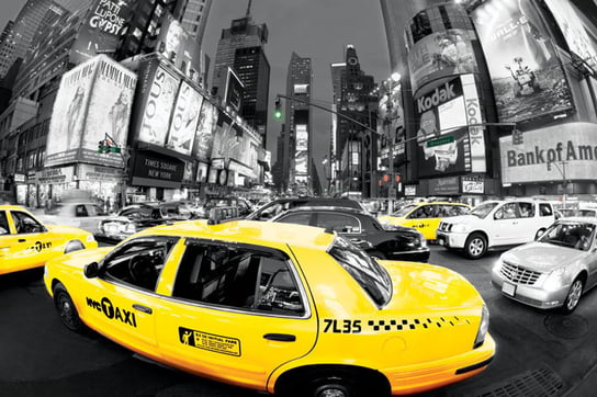 Plakat PYRAMID INTERNATIONAL, Rush Hour Times Square - (Yellow Cabs), 61x91 cm Pyramid International