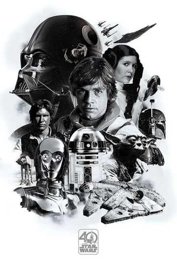 Plakat PYRAMID INTERNATIONAL Star Wars 40th Anniversary MONTAGE, 61x91 cm Star Wars gwiezdne wojny