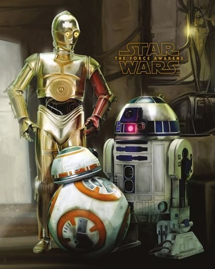 Plakat PYRAMID INTERNATIONAL Star Wars Epvii Droid products, 40x50 cm Star Wars gwiezdne wojny