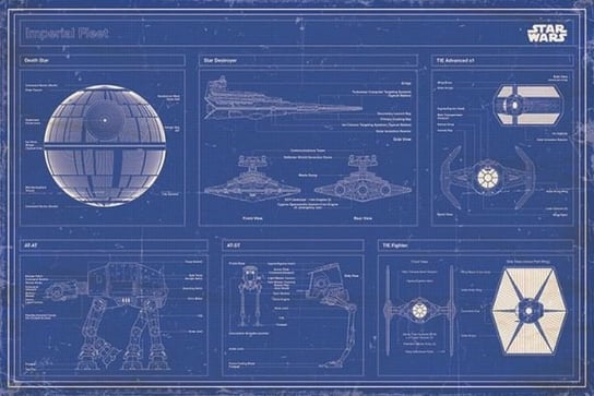 Plakat PYRAMID INTERNATIONAL Star Wars Imperial Fleet Blueprint Star Wars gwiezdne wojny