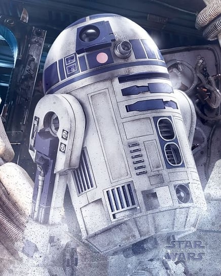 Plakat PYRAMID INTERNATIONAL Star Wars The Last Jedi R2-D2 Droid, 40x50 cm Star Wars gwiezdne wojny